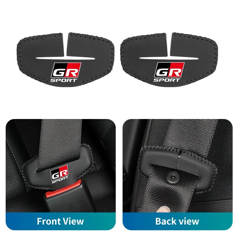 Car Seat Shoulder Pad Cover Seat Belt Buckle Protector Accessories For Toyota GR Supra Aygo Prado RAV4 Hilux Yaris Corolla 4Runn view 6