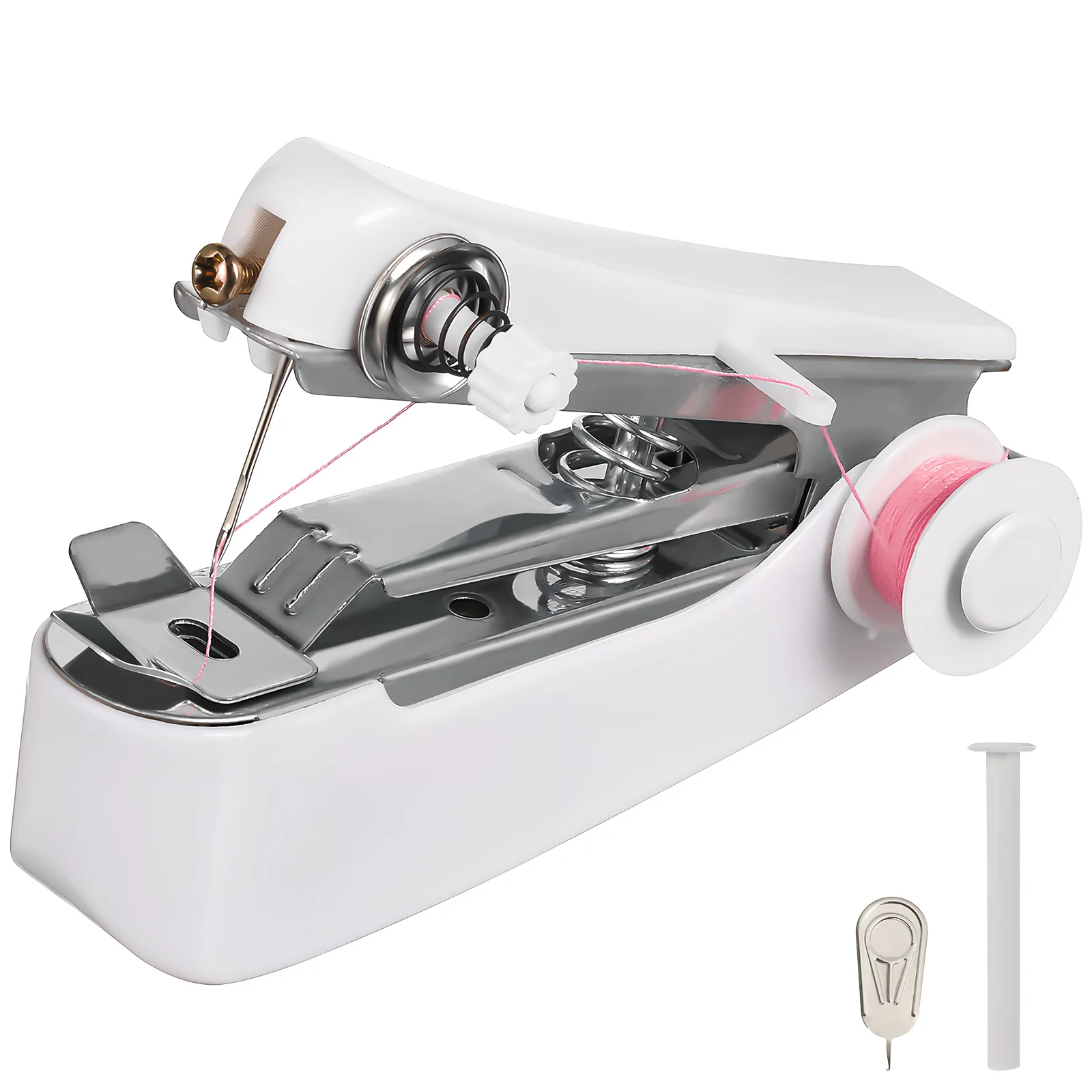 Handheld Sewing Machine Manual Mini Tinker Stitching Stainless Steel Home Mending