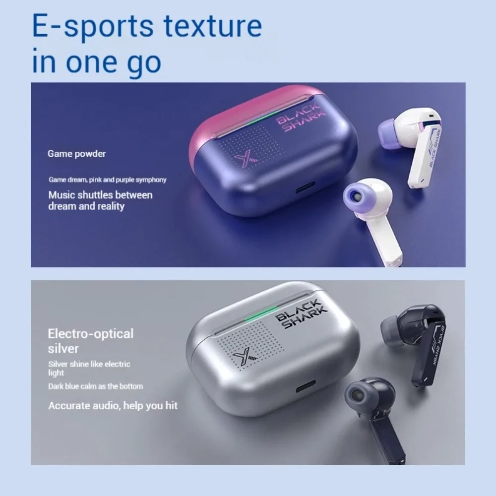 Black Shark JoyBuds Plus Auricolare wireless Personalizzato ergonomico E-sport Auricolare da gioco Bassa latenza Riduzione del rumore di alta qualità