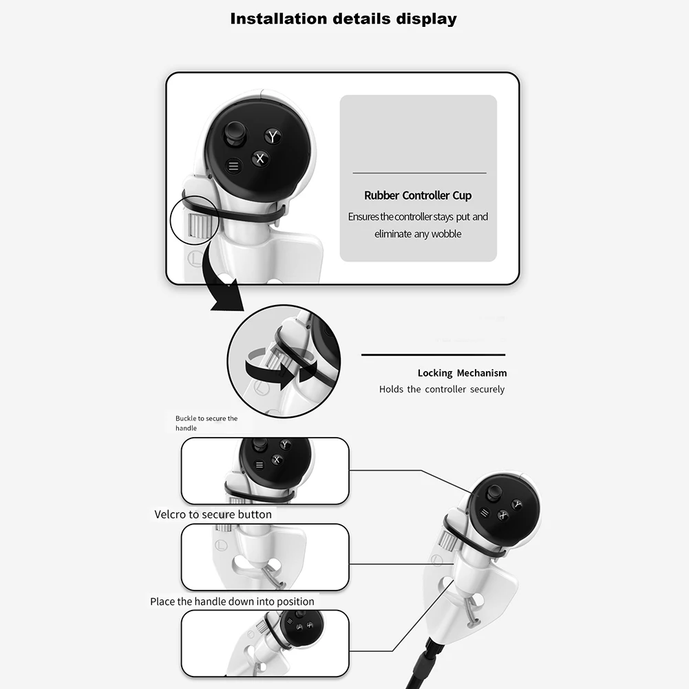 Reliable-For Meta Quest 3 VR Golf Club Controller Grips Stick Handle VR Accessories Golf Club B