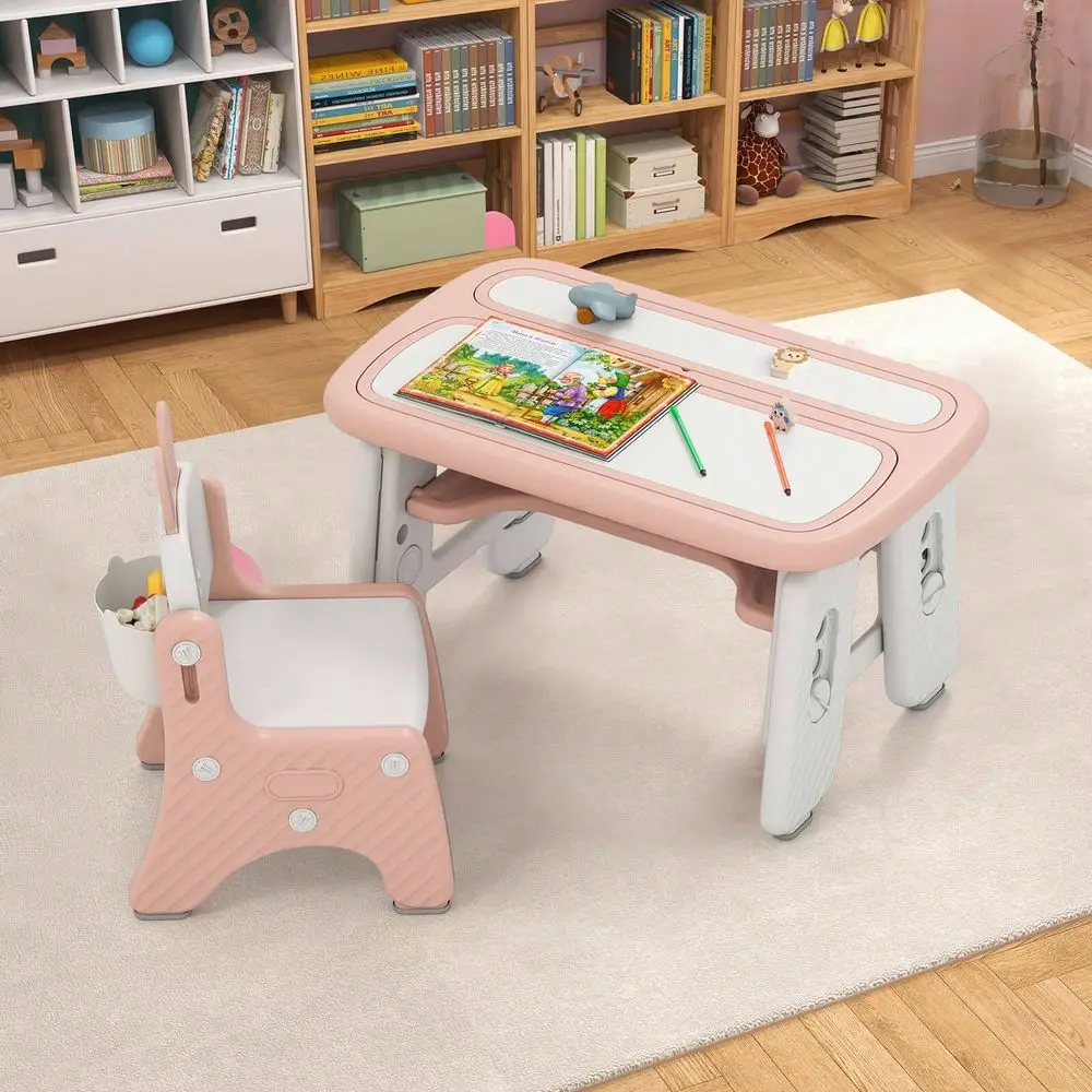 

Kids' Tables And Chairs Escritorio Para NiñosDrawing Table Chair Set Graffiti Toddlers Art Activity Table Chair Pink