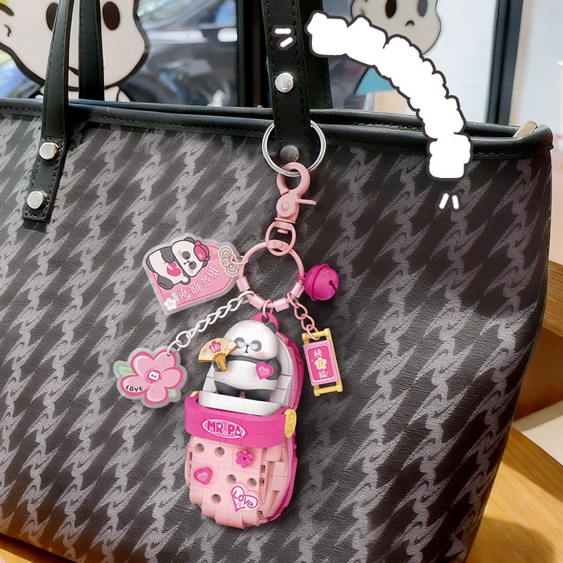 Encantos de bolsa LOZ, kits de modelo, chaveiros de brinquedo, pingentes de blocos de construção, decorações criativas para casa, presentes de aniversário para meninas