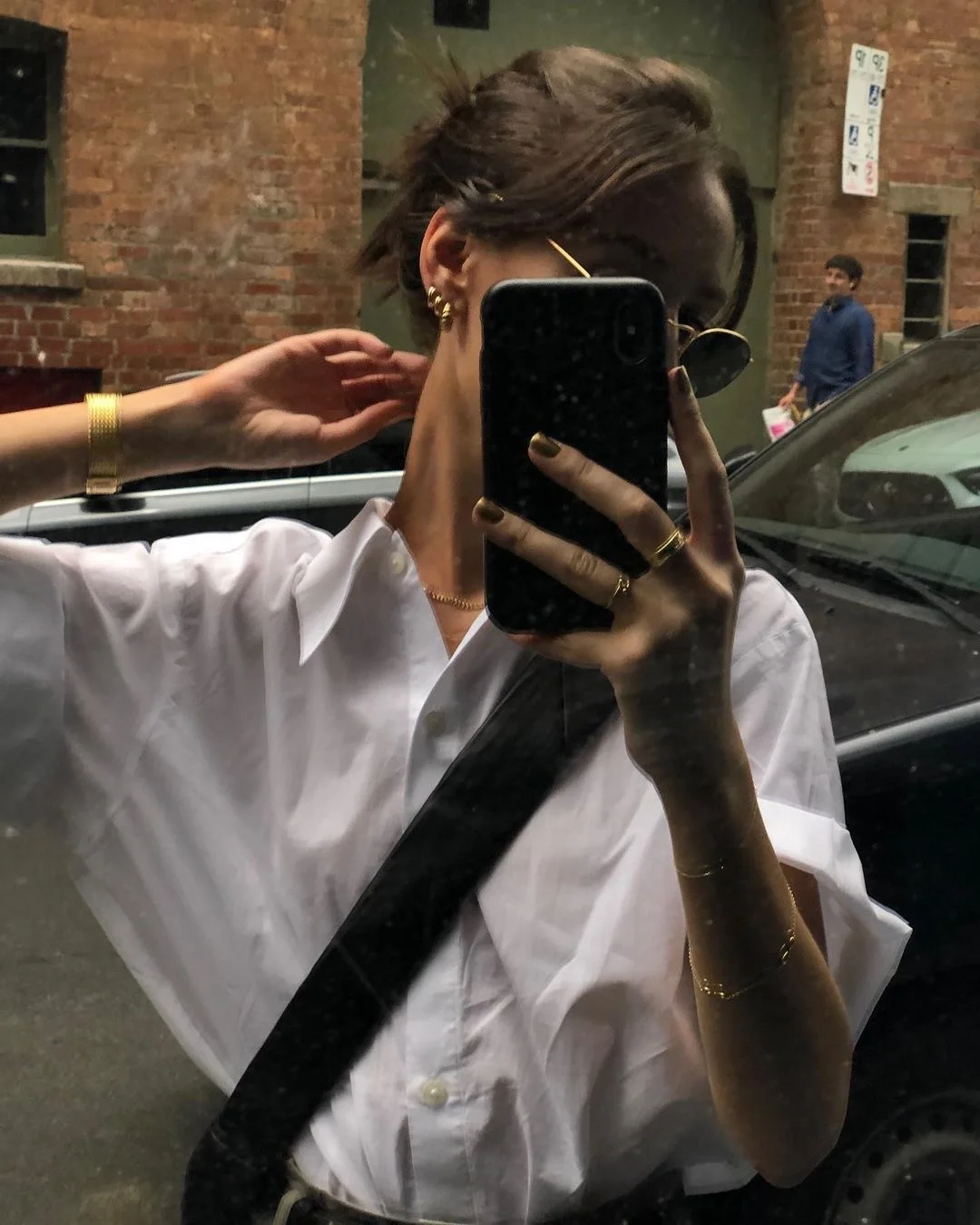 

Женская свободная рубашка Jessalizzi с коротким рукавом, летняя новинка, белая, хлопковая, повседневная, деловая, модная, однотонная, на пуговицах