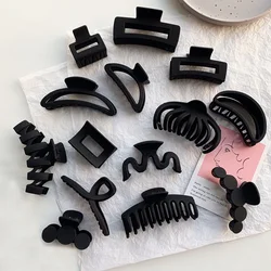 Black Large Hair Claws Elegant Acrylic Hair Clip Hairpins Barrette Crab Claw Clips Headwear For Women Girls Hair Accessories