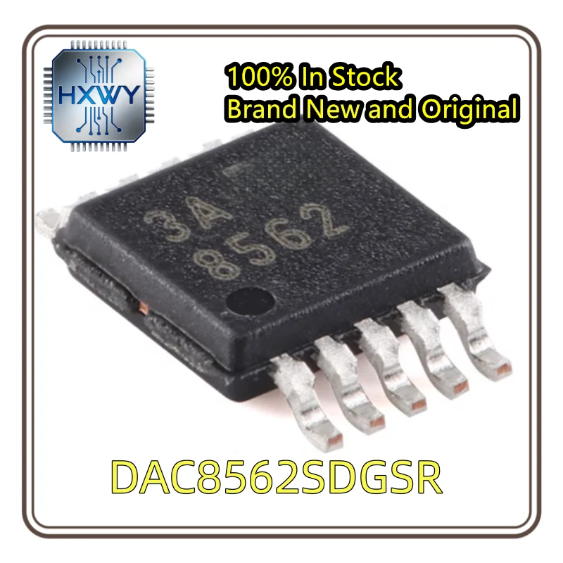 (3/20 pieces) DAC8562SDGSR silkscreened 8562 VSSOP-10 digital-to-analog converter chip New Electronic Parts Fast Delivery