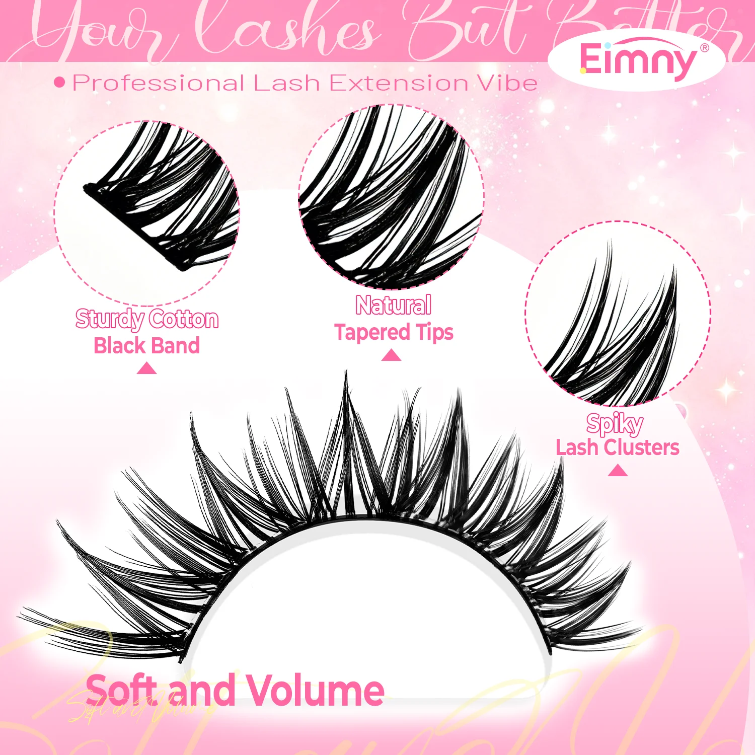 EIMNY Tierbasierte Falsche Wimpern, Wiederverwendbare Einzelwimpern, Bequem, Natürlich Flauschiger Look für Tägliche Anlässe, Partys und Verabredungen – Detail 5