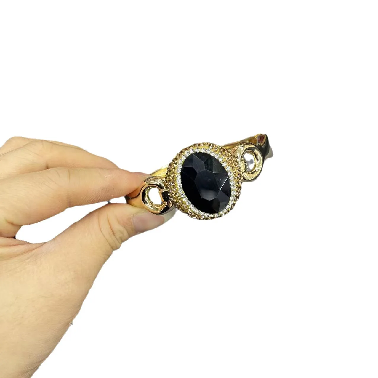 Natural crystal glass jewelry clay inlaid live bracelet foreign trade export popular jewelry ins style design