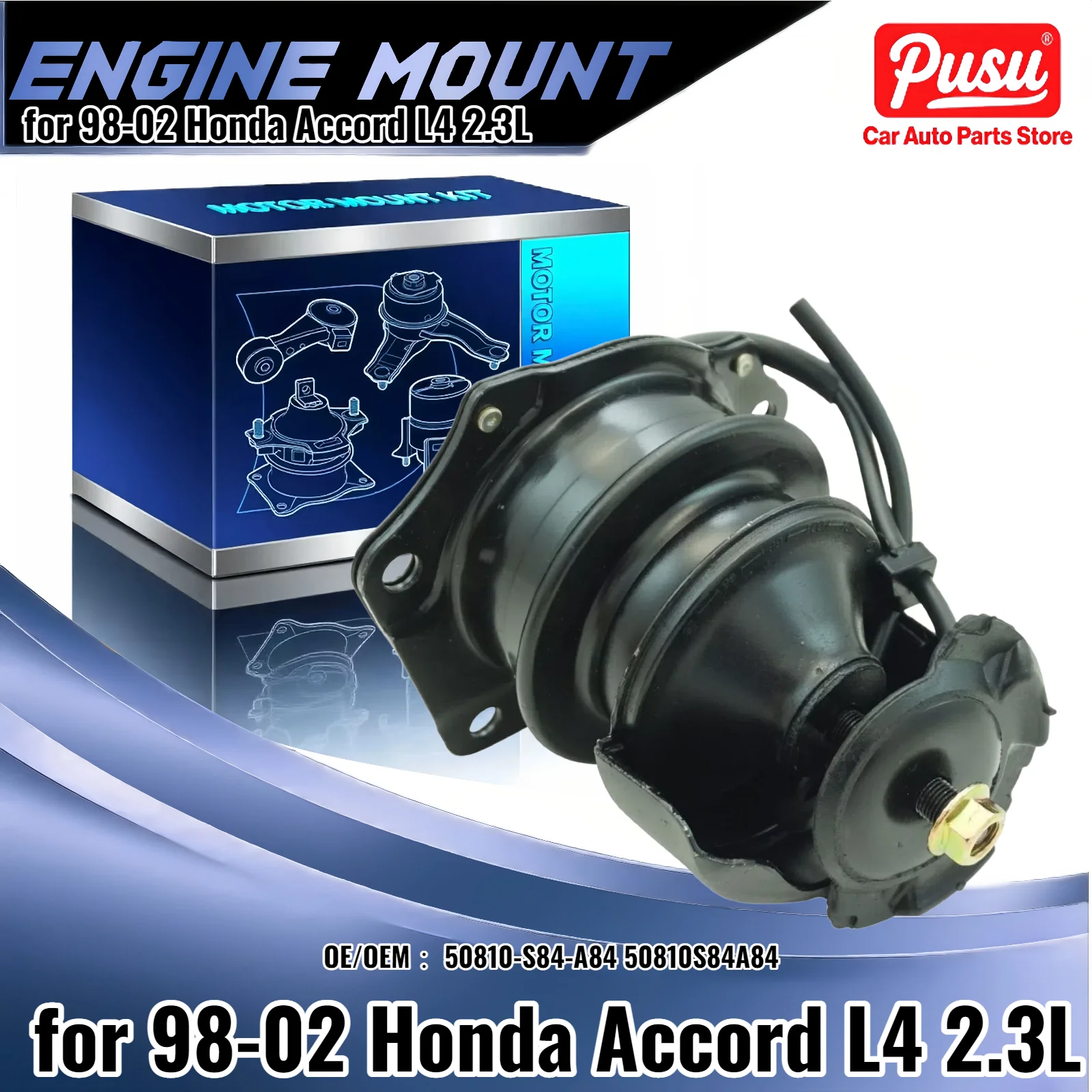 

AT Rear Engine Motor Mount (NEW) for 1998-2002 Honda Accord L4 2.3L | Part No.: 50810-S84-A84, 50810S84A84