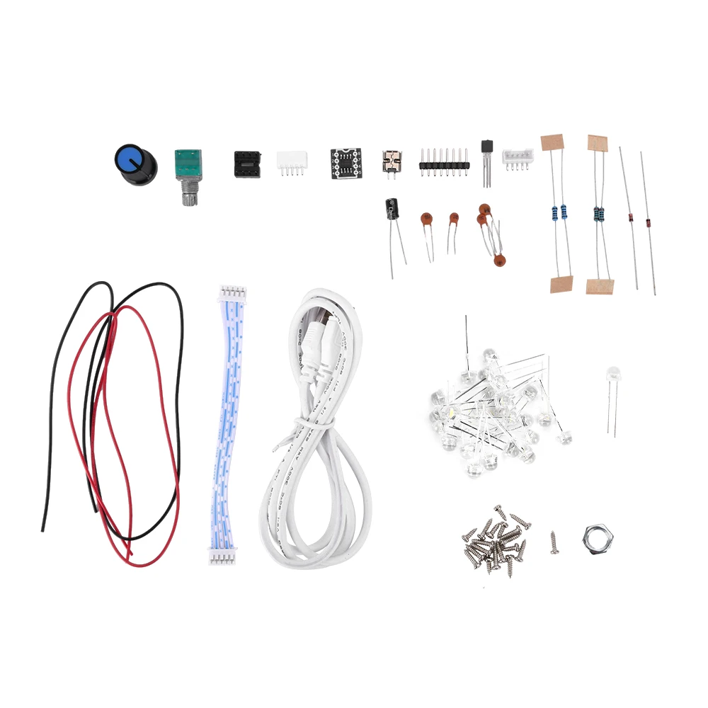 DIY Electronic Soldering Kit NE555 PWM Desk Lamp Dimmer Circuit Soldering Practice Loose Part 5V 1.7A Night Light