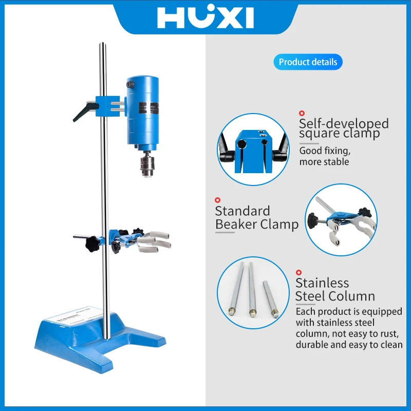 HUXI 28L Digitaler elektrischer Labormischer, Homogenisator-Rührer aus Stahl für Chemica