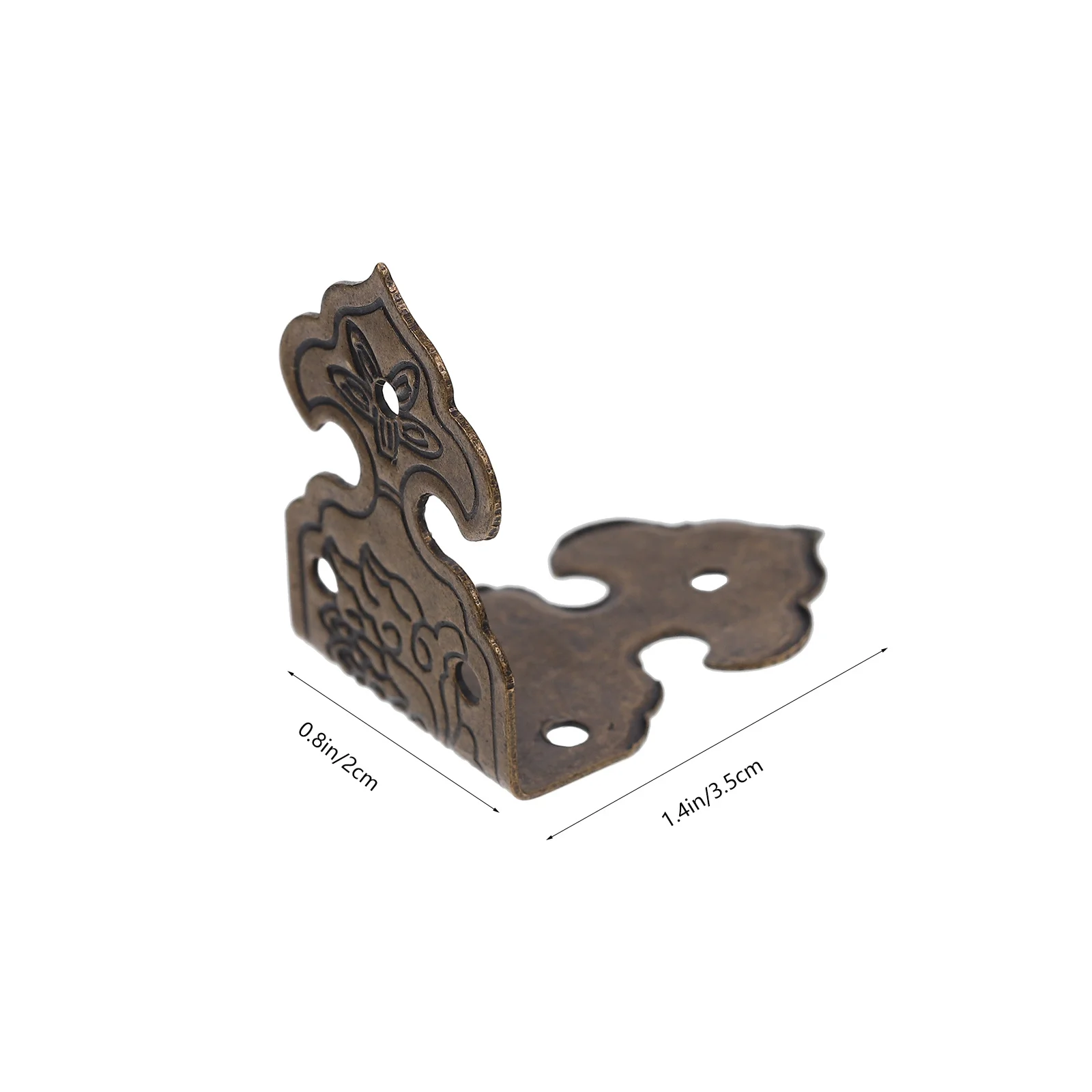 Protezioni angolari per scatole vintage in ottone da 10 pezzi Protezione decorativa retrò per custodia regalo per gioielli in legno Protezione di sicurezza