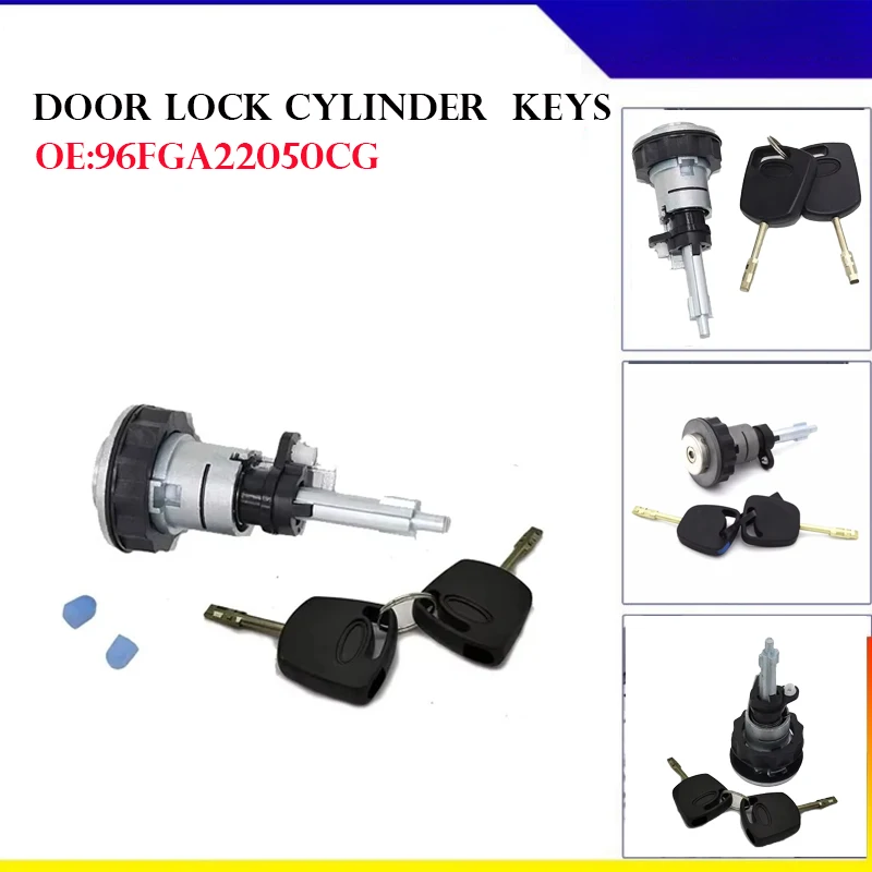 Door Lock Cylinder  Keys 96FGA22050CG For Ford Fiesta Street, Courier, Ka, Escort (95-08) | Cross OE:96FGA22050AG,98FUA22050CDPM