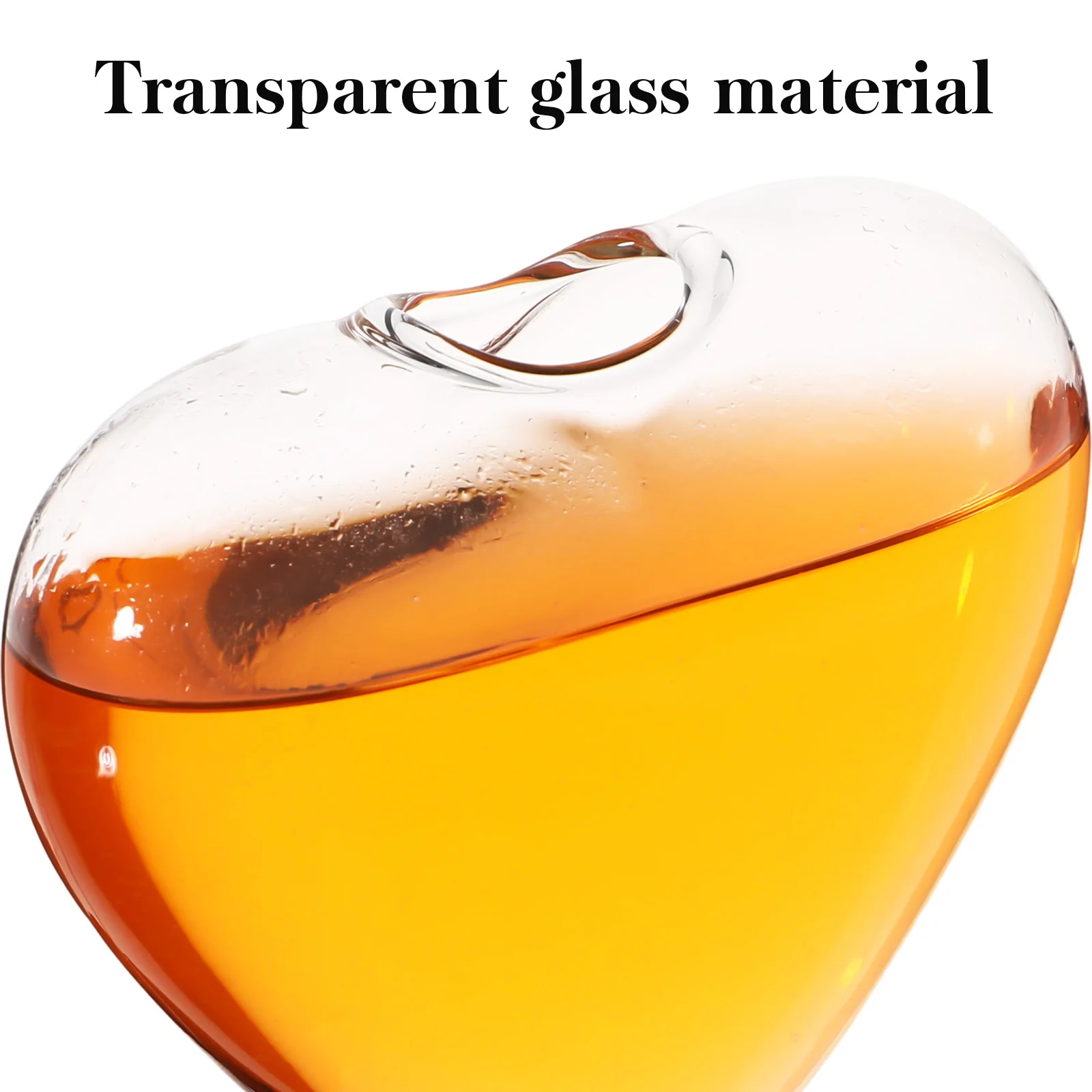 

2Pcs Fashionable Party Goblets Non-Slip Base Heart Design Glass Cup for Wedding Celebration Bar Supply Exquisite Drinkware Set