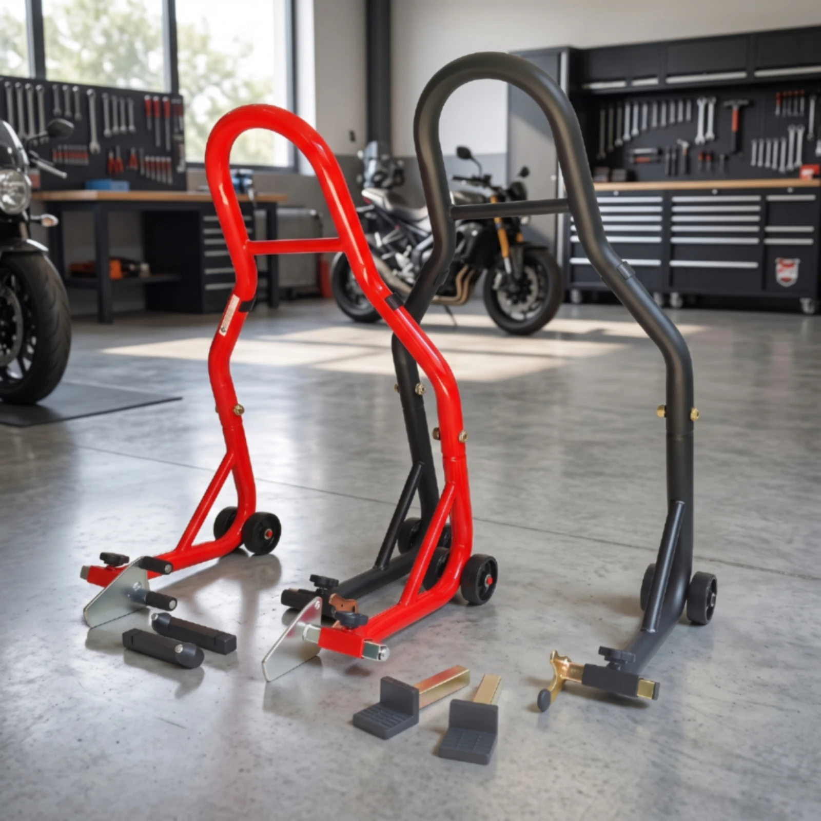 Motorcycle Rear Stand Versatile Motorcycle Rear Lift Stand Stable Powder-Coated for Motorcyclists, Garage, Workshop