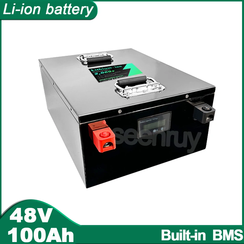 48V 100Ah 100A 150A 200A Li ion With Charger Lithium Polymer Battery For Golf Cart Tricycle MotorCycle Scooter Electric Vehicle