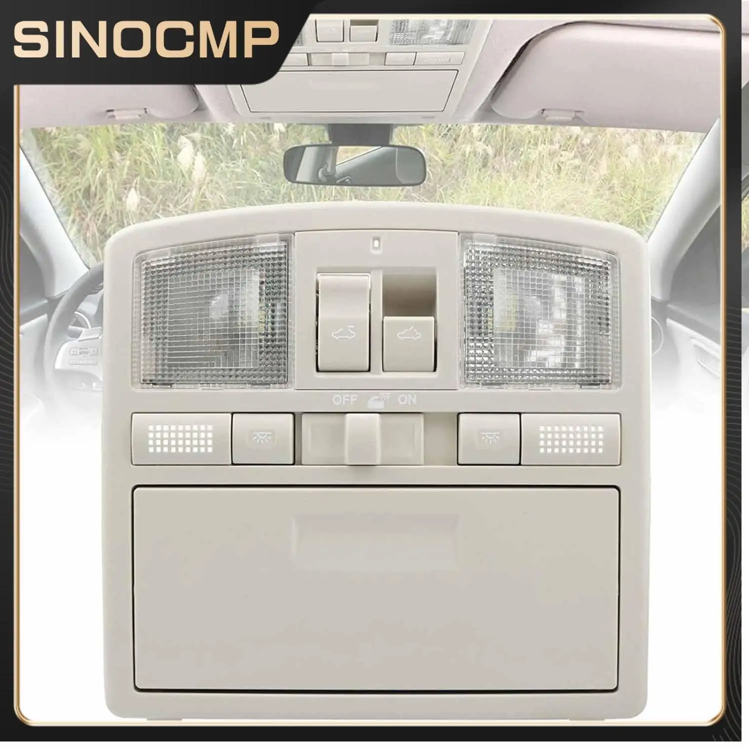 Overhead Console Reading Light w/o Sunroof Switch FOR Mazda 6 CX-9 TD11-69-970H-75 Gray