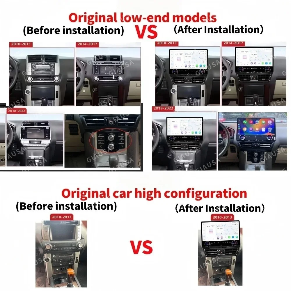 

16,8 " Qualcomm 6125 Android 13 для Toyota Land Cruiser Prado 150 2010-2021 автомобильные интеллектуальные системы 2Din головное устройство GPS Carpaly 4G