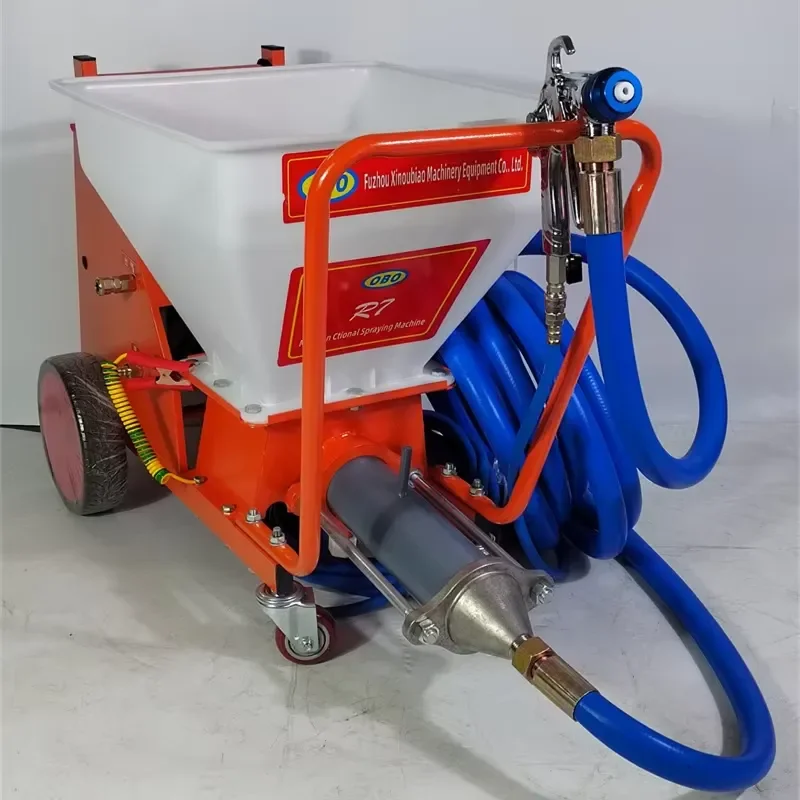 Crusher R7 Cement Sprayer Machine Wholesale Price Small Portable High Quality Automatic Wall Mortar Plastering Machine for
