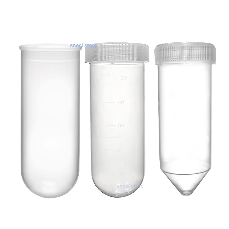 

120ml Transparent Plastic Centrifuge Tube with Graduated, Round Bottom/Conical bottom, Polypropylene EP Tube Autoclavable