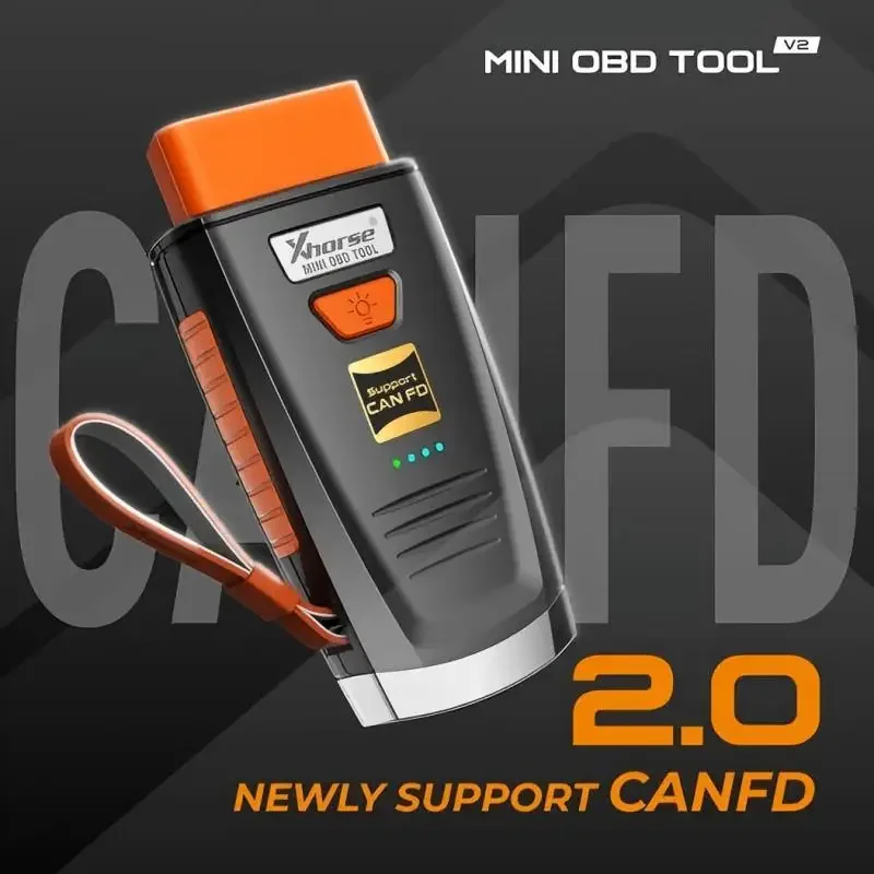 الإصدار الجديد من أداة Xhorse VVDI MINI Obd V2 تدعم برمجة CAN FD IMMO تعمل مع تطبيق VVDI MAX Xhorse