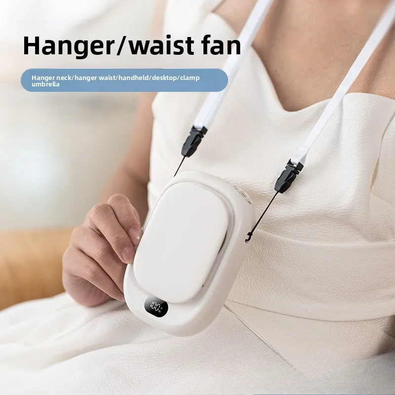 USB Portable Bladeless Turbo Fan, Wearable Waist & Neck Fan for Outdoor Umbrella Matching