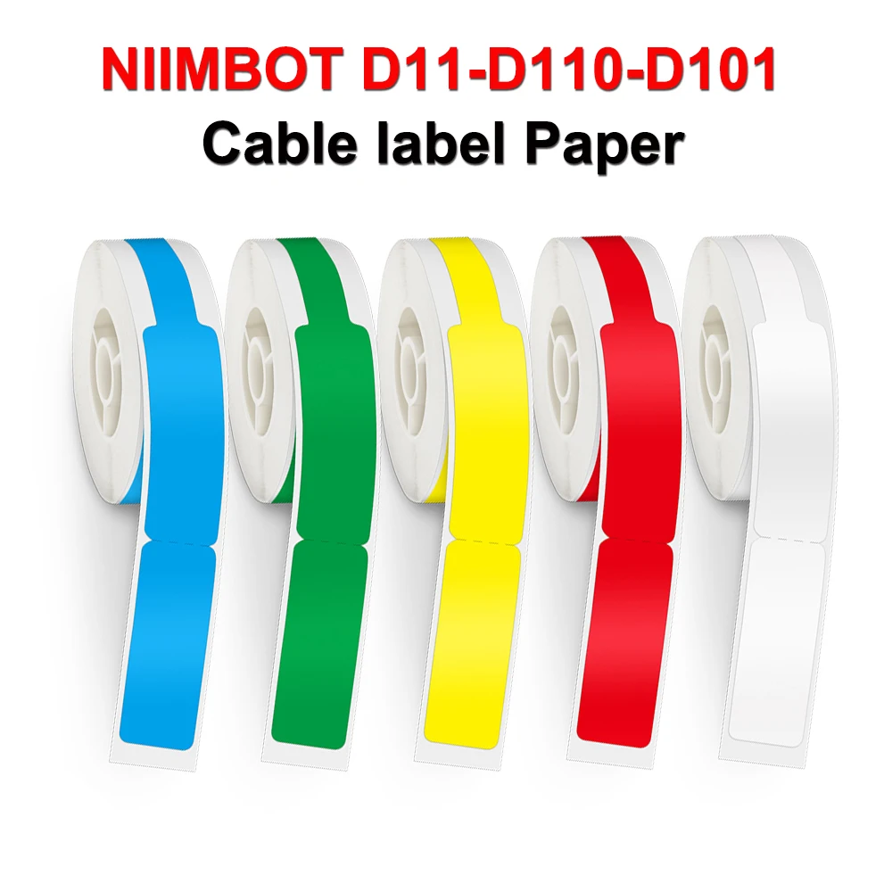 Niimbot D11 Cable Label Sticker For D110 D101 Pinter labels cable Office Wire Identification Tag Network Cord Waterproof Marking