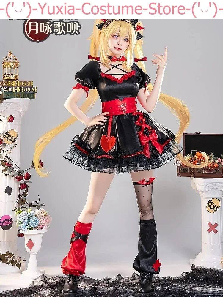 Shugo Chara Tsukiyomi Utau Little Devil Hot Girl Outfit Lovely Dress Cosplay Costume Halloween Party Suit Women