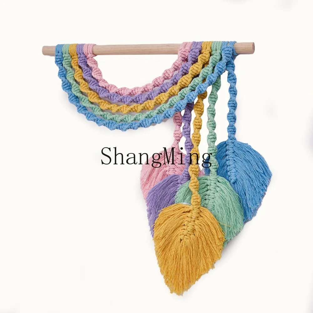 

DSA Rainbow Leaf Blanket Tapestry Colored Leaf Decorative Wall Hanging Handwoven Tapestry Homeware