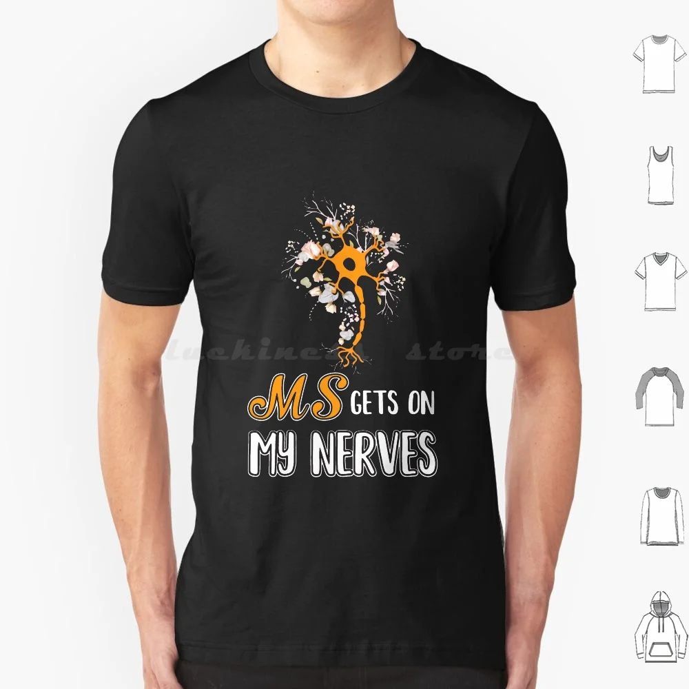 Women'S Gets On My Nerves Multiple Sclerosis Awareness T Shirt Cotton Men Women Diy Print Womens Gets On My Nerves Multiple