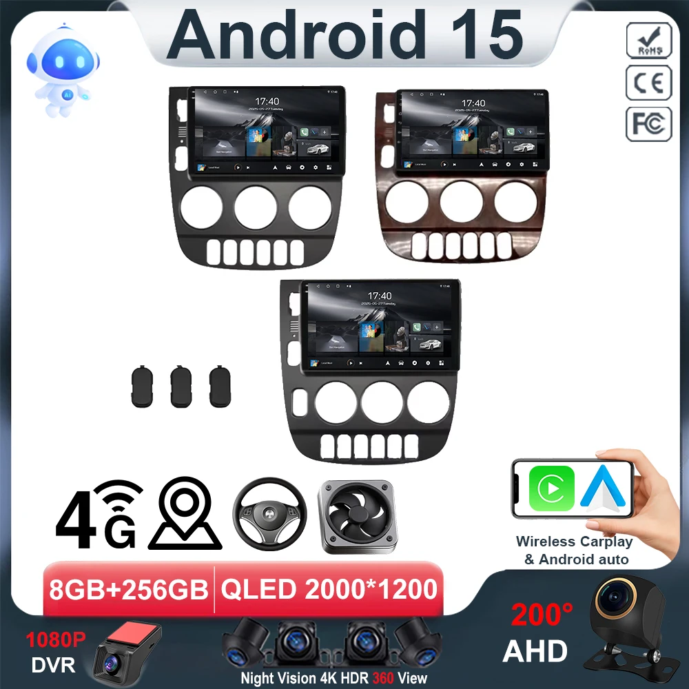 

Android 15 For Mercedes Benz M-Class ML W163 1998-2006 Auto Carplay Car Radio Multimedia Navigation 7862 2K QLED Screen