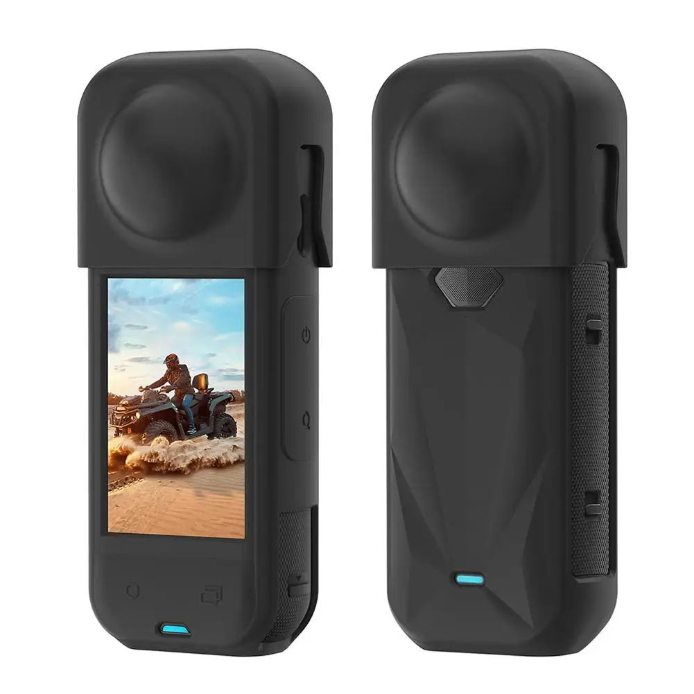 Black Version For Insta360 X5 Lens Body Cover Lens Protective Cover Anti Drop And Skin Friendly Silicone Protective Cover P7Y3