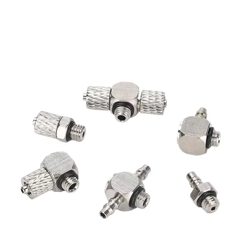 MHC MHL PB M3 M5 M6 Male Thread Air OD Tube 3mm 4mm 6mm Mini Pneumatic Connector Screw Quick Fitting Fast Twist Lock Pagoda