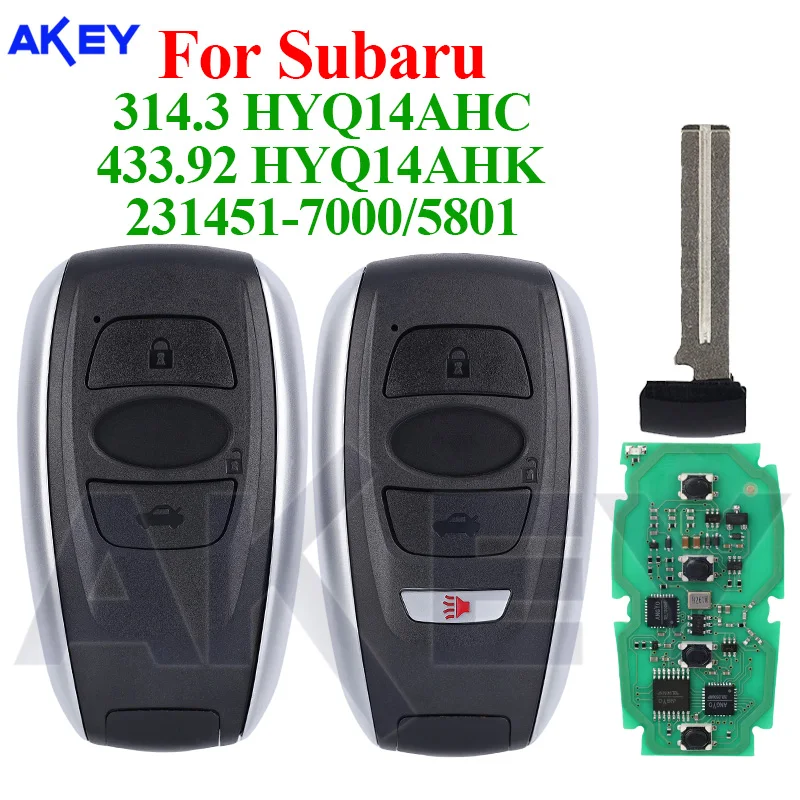 

Remote Car Key For Subaru BRZ Crosstrek Forester Impreza Legacy Outback Ascent ID4D/8A Chip HYQ14AHK HYQ14AHC 7000/5801 Auto Fob