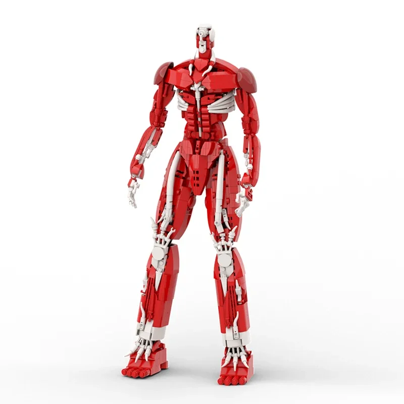Anime Film Figuur Rode Colossus Titan Mech Warrior Bouwsteen MOC Aanvallen Titan Robot Model Kinderen Montage Speelgoed Verjaardagscadeau
