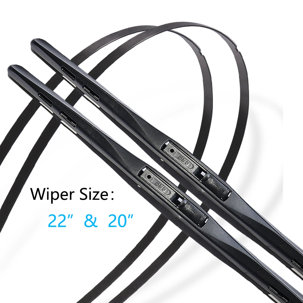 For BMW X3 E83 2004~2010 Front Rear Back Wiper Blades Set Kit Window Boneless Frameless Rubber Cleaning Hatchback U J Hook Arm