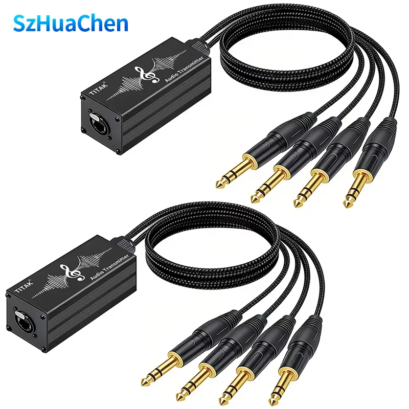

4 Channel 3Pin XLR Male+Female Multi Network Receiver to RJ45 Cable XLR DMX Channels Over RJ45 Cat5/Cat6 Ethernet Cord