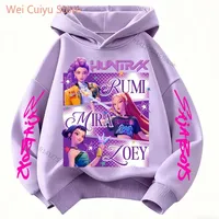KPop Demon Hunters Huntrix Hoodie Kids Clothes Princess Girls Clothing Fashion Boys Clothes Spring Autumn Sweatshirt Child Tops