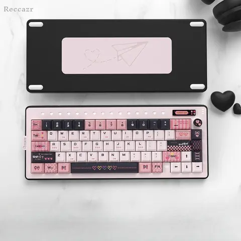 Reccazr Paper Plane 66 무선 기계식 키보드 알루미늄 CNC 3 모드 게임용 키보드 핫 스왑 가스켓 맞춤형 게이머 액세서리