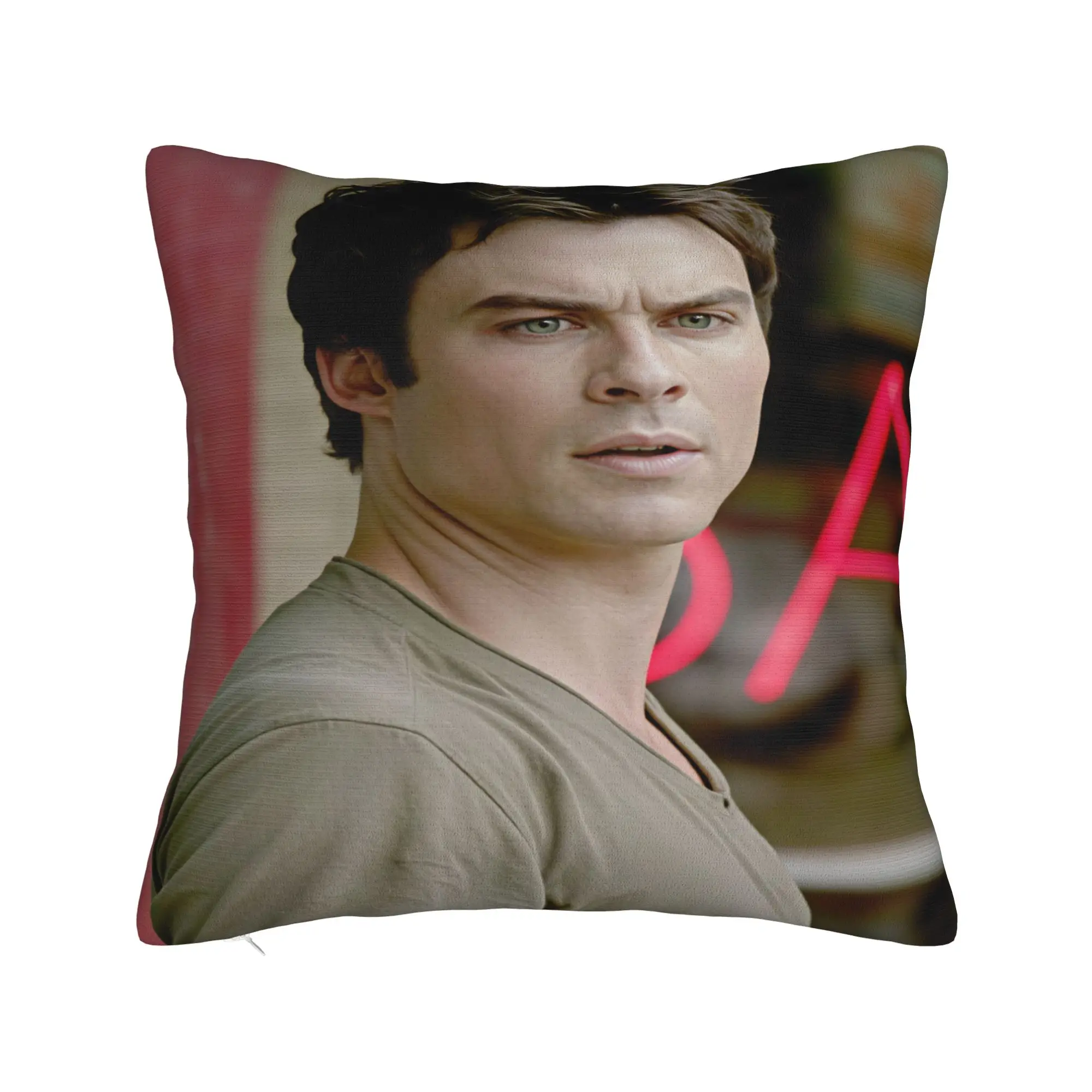 Vampire Diaries Damon Klaus  Pillow Case  Cute Funny Pillow Cover Soft Pillowcases For Office Car Home Decor