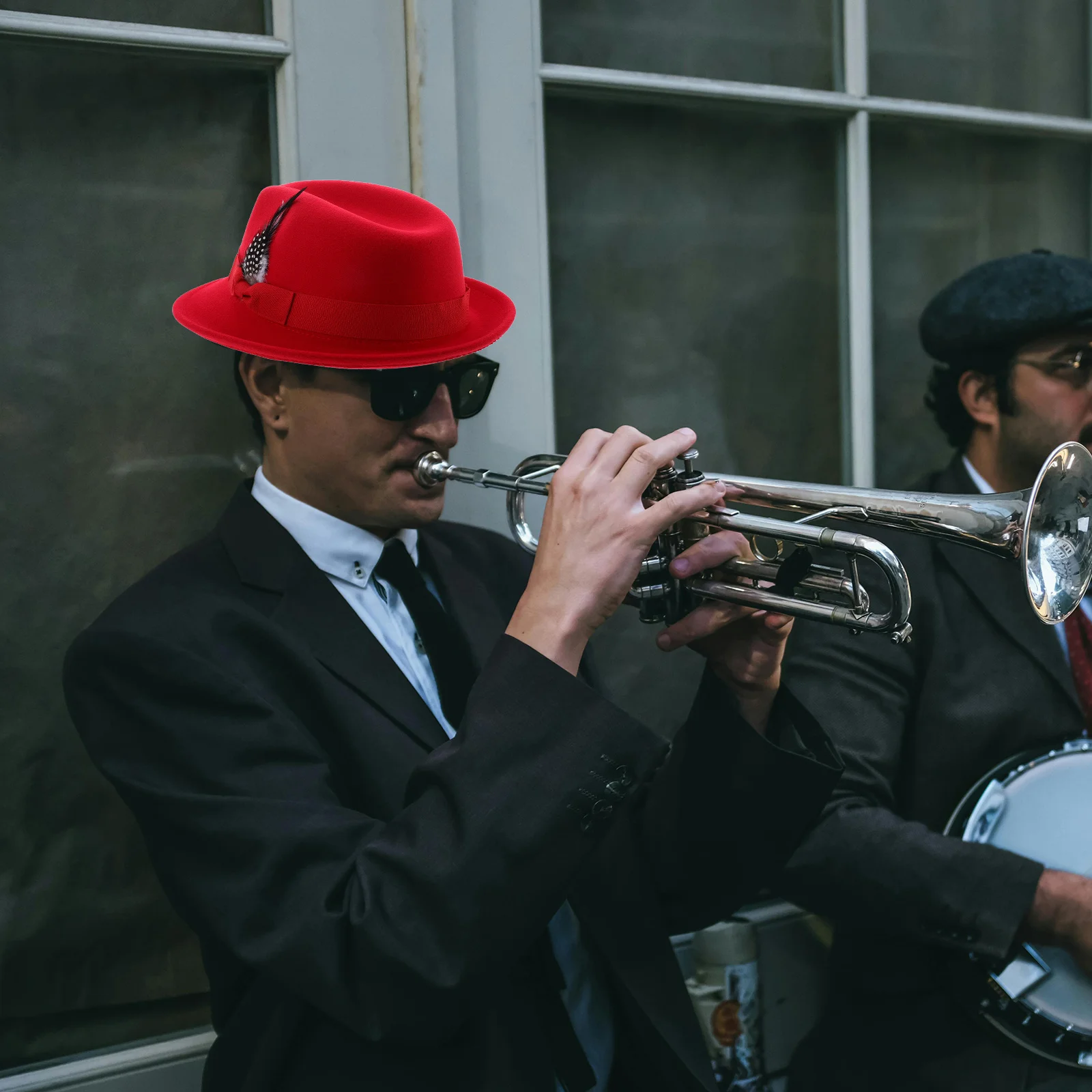 

Men'S Small Fedora Hat Plume Felt Warm Winter Headwear Lightweight Fashionable Outdoor Travel Hat Mens Hats Fedora Felt Hats For