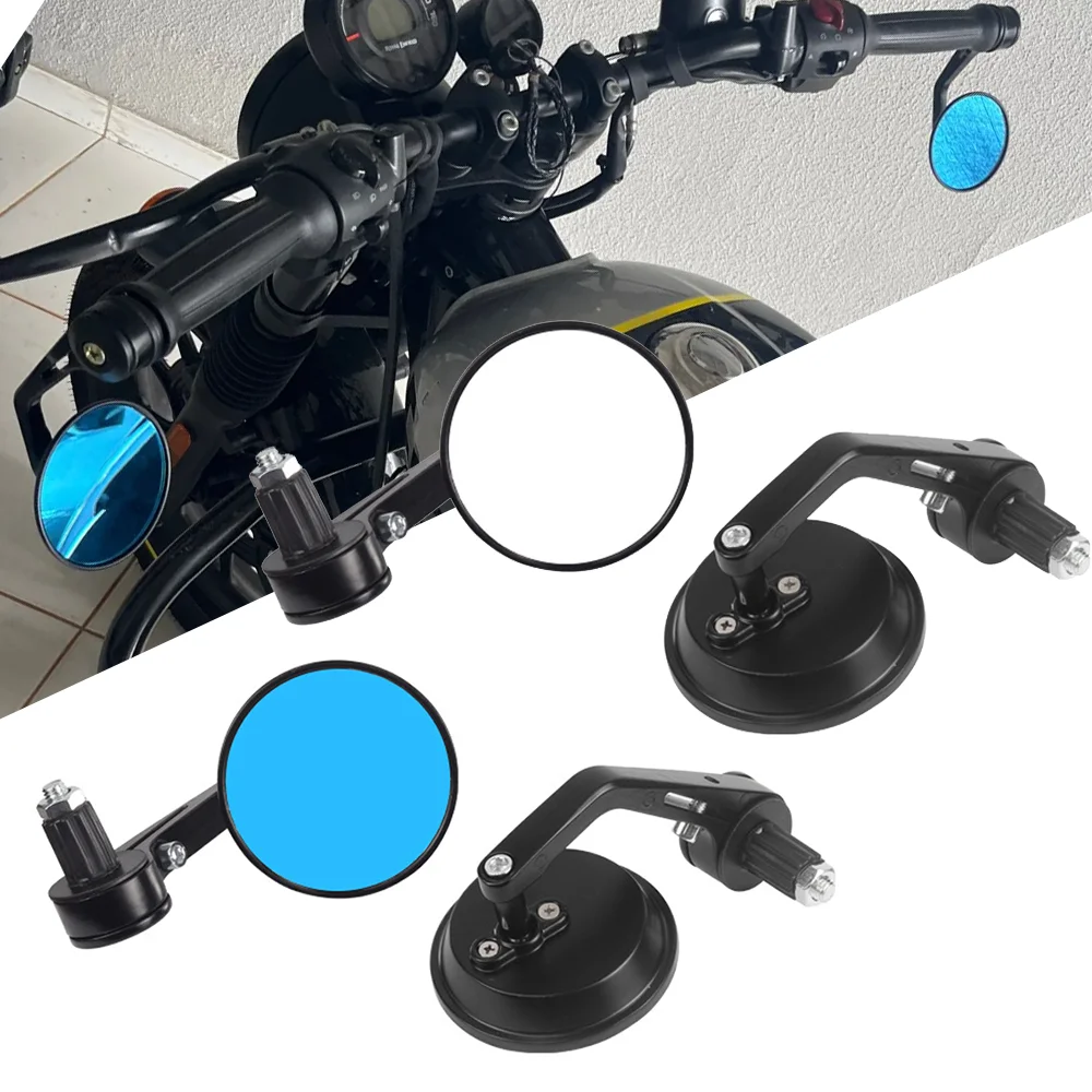 7/8 22mm Pair Motorcycle HandleBar End Side Mirrors Handle bar Tip Rearview For Kawasaki Honda bmw YAMAHA MT07 MT09 MT10 R1 R3