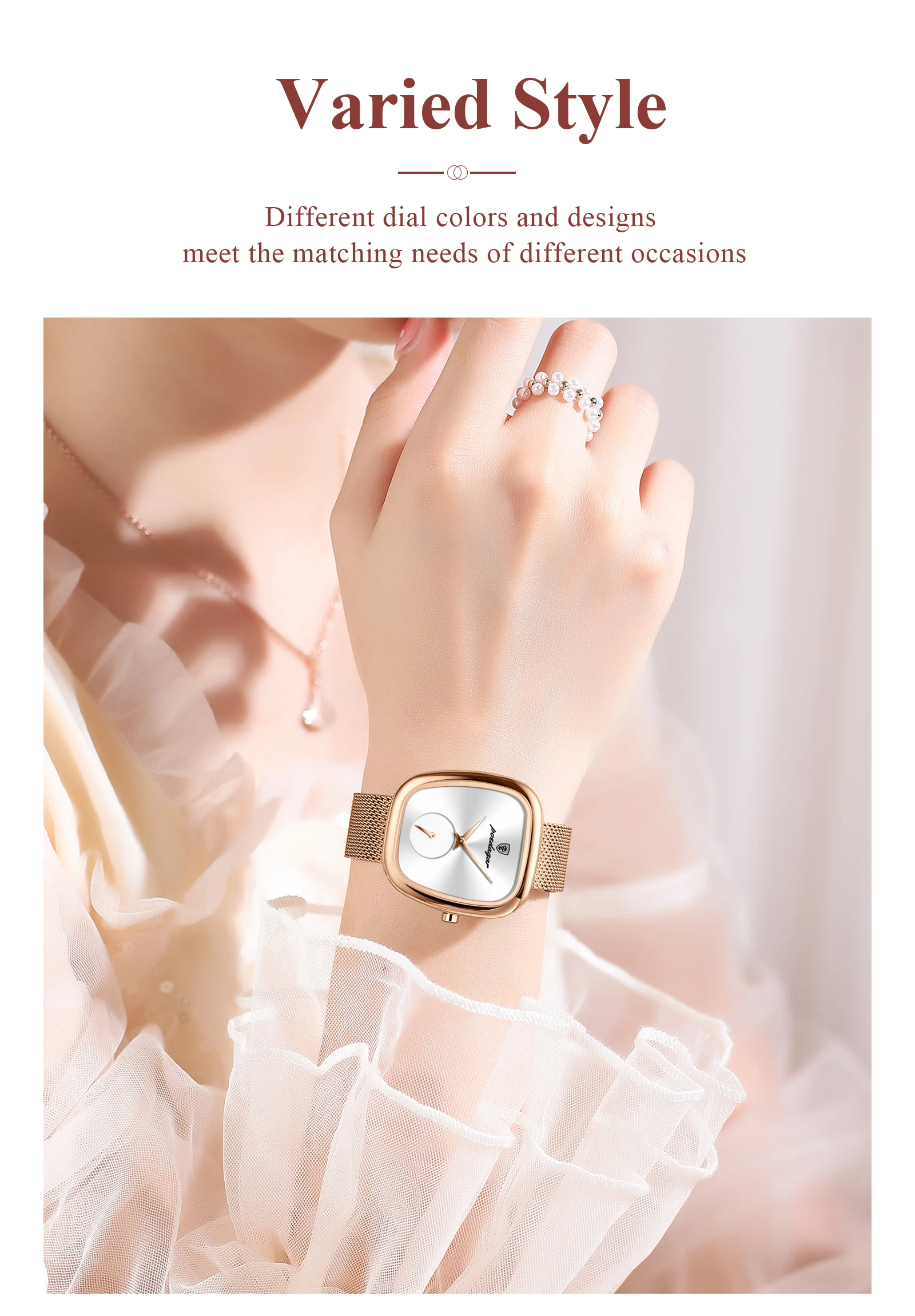 POEDAGAR Luxus Marke Frau Uhr Wasserdichte Edelstahl Mesh frauen Uhren Mode Elegante Quarz Damen Armbanduhr Reloj – Detail 5