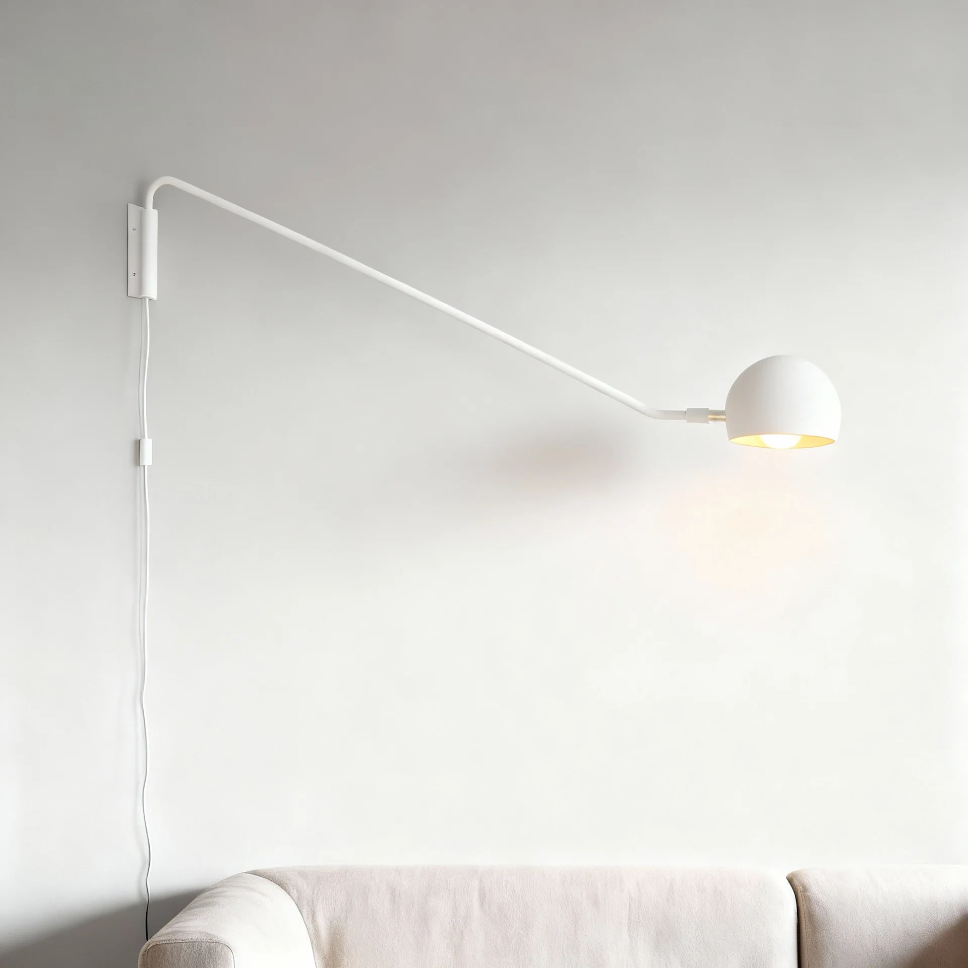 Wiring-free Swing Arm Long Pole Wall Lamp Study Living Room Dining Room Bedroom Wall Lamp LED Background Wall Decorative Lamp