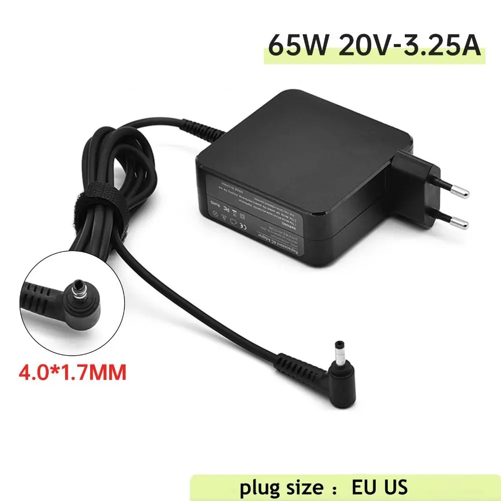 Premium 20V Output Laptop Charger 65W Power 4.0*1.7mm Connector 65W Charger 3.25A Current Power Adapter Universal