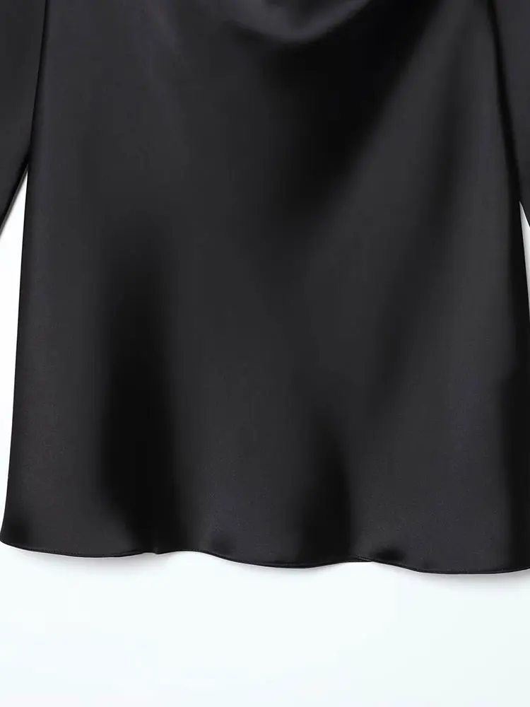 NLZGMSJ Chic Elegant Satin Women Party Dresses for Women V Neck Tied Short Dress Fashion New Backless Sexy Dress