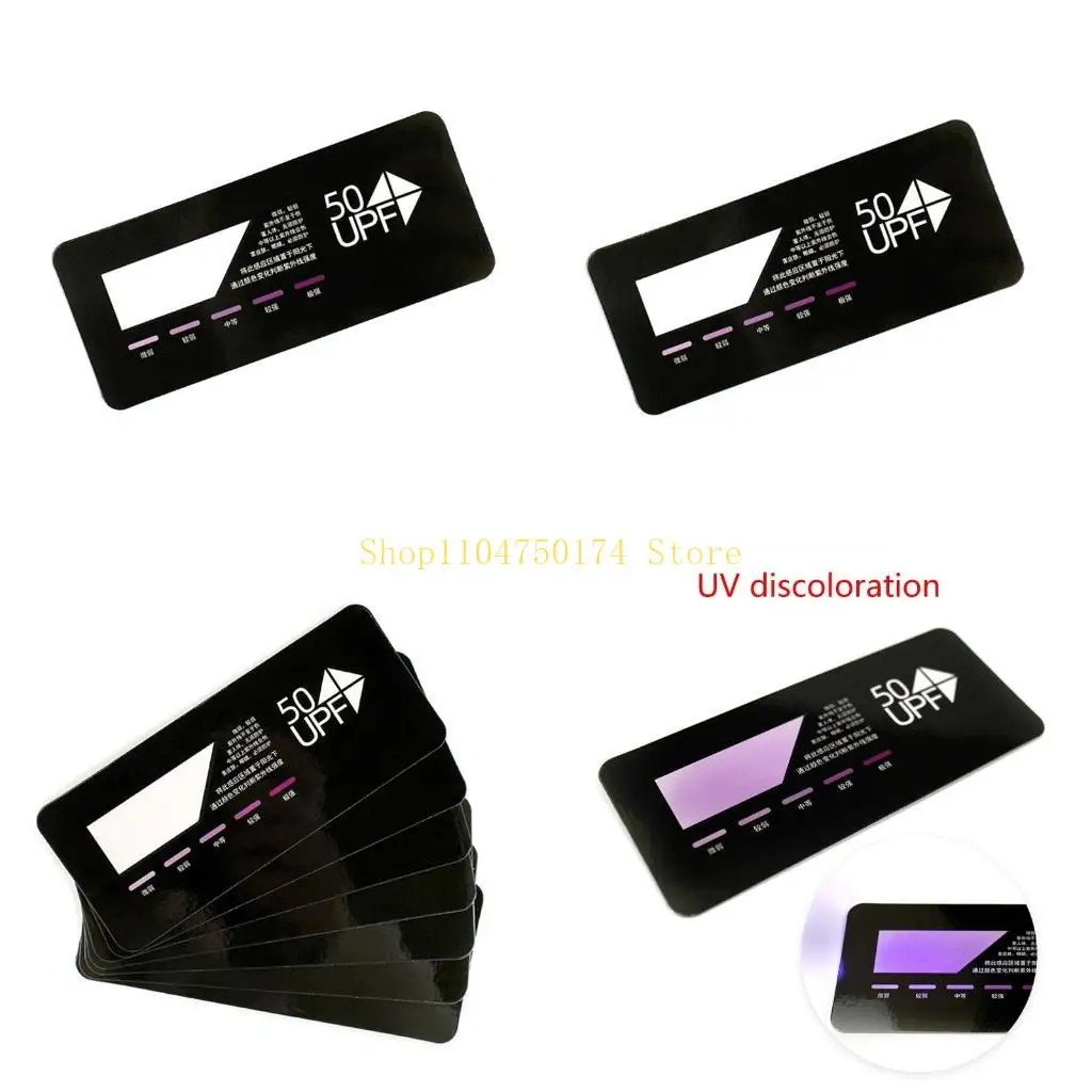 UV Test Card Quick Test UPF Easy Measurement Quick Detection for Skin for Protection Color Deeper UV for Stronger Top Sale