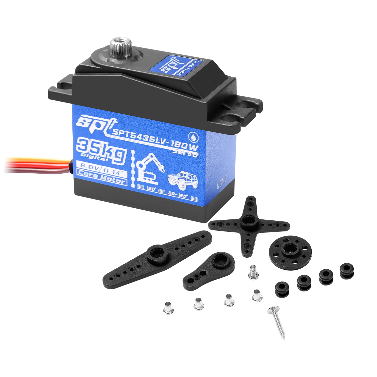 SPT 25KG 35KG Metal Gear Large Torque Digital Servo Waterproof Motor 25T Arm for RC Crawler Car SCX10 TRX4 Robot Upgrade Part