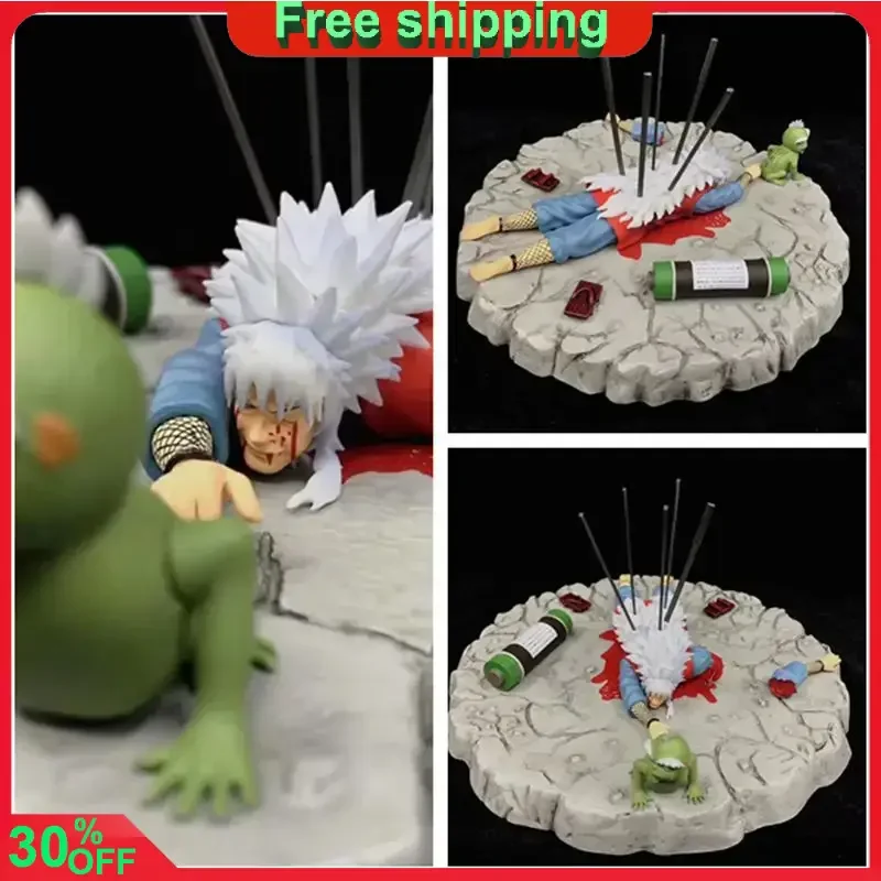 

The New 25cm NARUTO The Death of Jiraiya GK Scene Statue Model Boxed Ornaments Anime Figures Collection Birthdaygifts Toys Kids