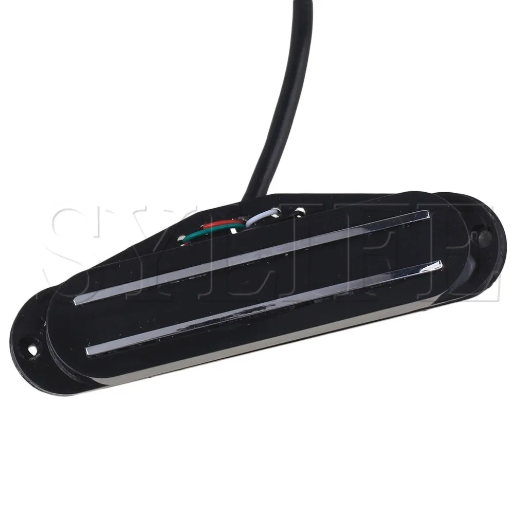 Black 4 Wire Magnetic Dual Rail Humbucker Pickup Electric Guitar Pickup