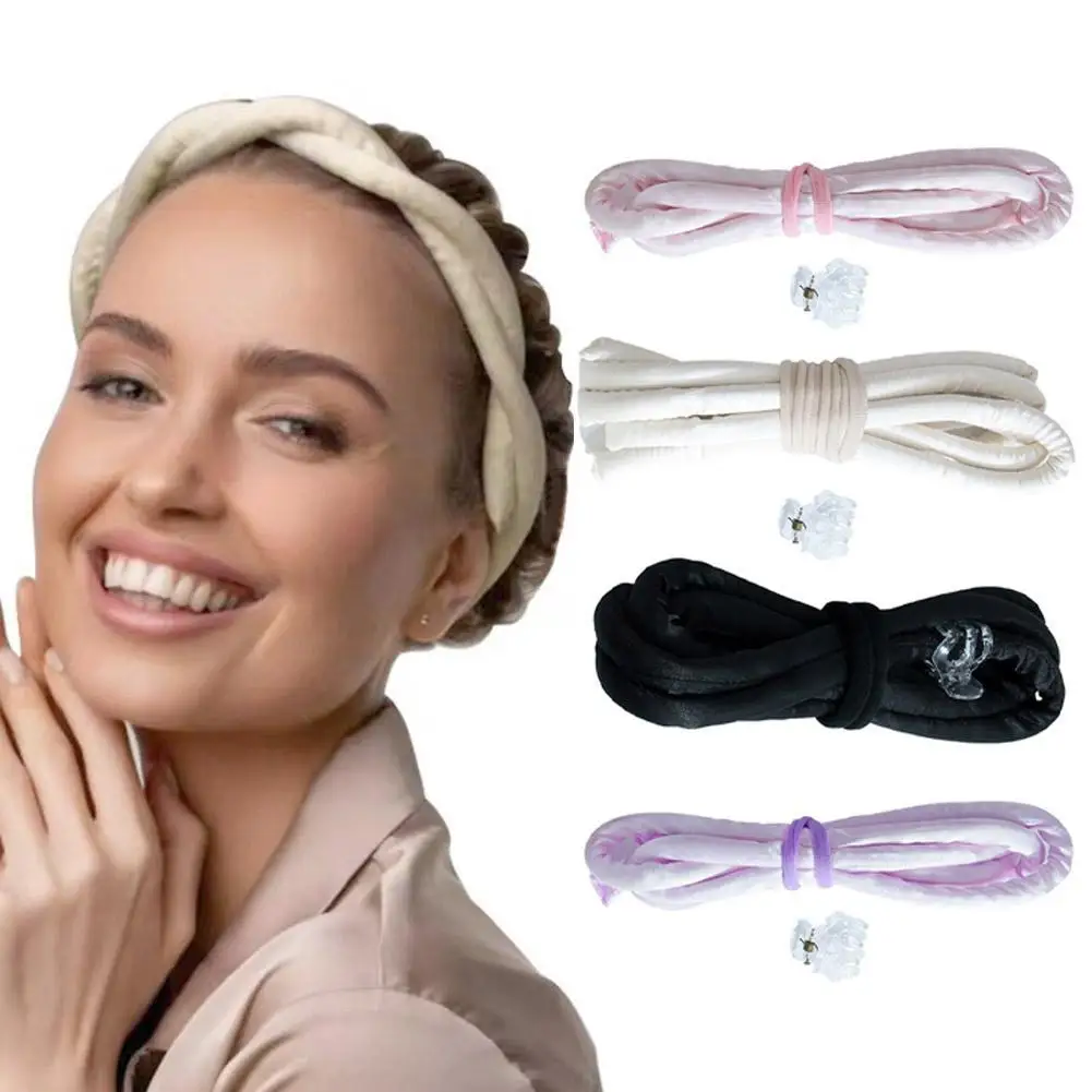 

Curler Set Thin Hair Rollers With Clips Big Waves & Voluminous Hair Overnight Kit Lazy Hair Styling Tool